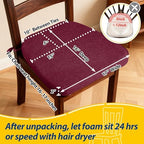 AAAAAcessories Chair Cushions for Dining Chairs, 17 x 16 x 2 in, Set of 2 - Image 2
