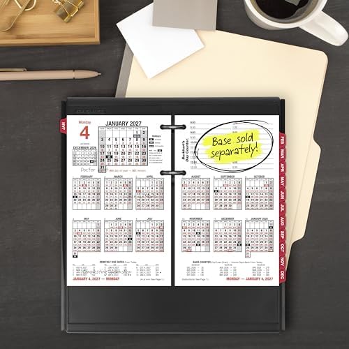 AT-A-GLANCE 2027 Desk Calendar Refill, Daily Desk Pad Refill, 4.5" x 7.5", Loose-Leaf, Burkhart's Day Counter (E7125027) - Image 2