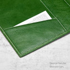 HISCOW Slim Leather Junior Padfolio, 5x8 Notepad Cover, Veg-Tanned Bosco - Image 6