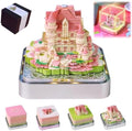 3D Calendar 2027, Desk Time Piece Calendar 2027,Tear-Away 3D Paper Art Notepad w LED Lights,Creative 3D Memo Artsy Pad Calendars, DIY Paper Carving Gift (Love Castle) by Ksgolif
