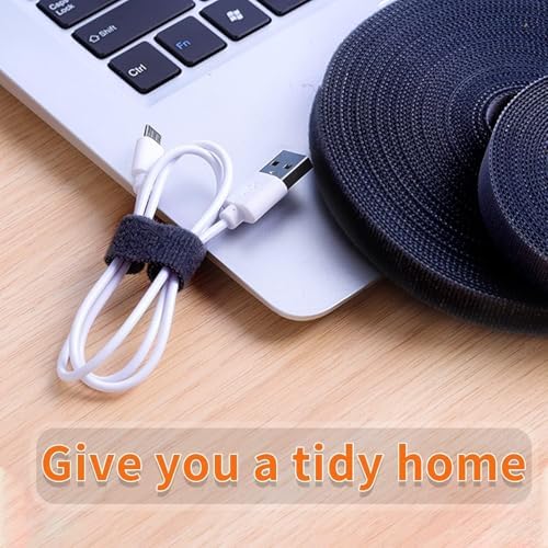 IFNOW 32FT Reusable Fastening Tape Cable Ties Double-Sided Hook-and-Loop Cable Management Tape Strength and Durability 0.4''/Width (5, Yellow) - Image 6