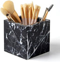 Real Luxurious Natural Marble Toothbrush Holder & Makeup Brush Organizer by MULWRMarbleTray