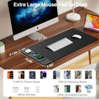 Magnetic Wireless Charging Mouse Pad, 31.5"x15.8" in, Black - Image 3