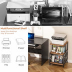 GreenForest Printer Stand with Lockable Wheels, Heavy Duty Printer Table - Image 6