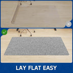 Office Chair Mat for Hardwood & Tile Floor, 45" x 53" Anti-Slip Desk Chair Mat, Easy Glide Floor Protector for Rolling Chairs, Floor Mat for Office Chair for Home Office (Light Grey) - Image 2