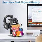 KDD Headphone Stand & Controller Holder & 4 in 1 Desk Cup Holder - Clamp on Under Desk Headphone Hanger - Image 6