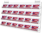 Marketing Holders Slatwall Business Card Holder 24 Pocket for 3.5" x 2" Contact Cards Multi Slot Clear Plastic VIP Gift Cards Acrylic Rack Space Saver Multi Pocket Slot Security Code - Image 4