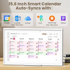 15.6 Inch Digital Calendar Wall Touch Screen, Smart Family Calendar & Chore Chart for Kids, 1080P Full HD Electronic Planner, Digital Picture Frame, Wall & Desk Mountable - Image 3