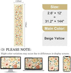 DUKINO 2.6x12 Kitchen Runner Rug, Floral Non Slip Washable Rug Beige Yellow - Image 2
