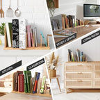 Cook Book Organizer, 6 Sections, Recipe Book Holder Rack, Tabletop Stand for Convenient Cookbook Storage, Vertical Cook Book Stand Kitchen, Binder Holder for Desk & Countertop (Bamboo) - Image 5