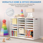 Mail Sorter Adjustable Countertop Mail Holder, Heavy Duty Literature Organizer, Student Mailbox for Classroom, Desktop Bill Paper Organizer for Office Home School, 27 Compartments, White - Image 5