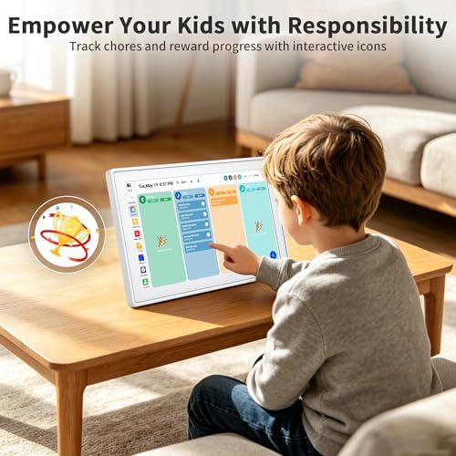 Digital Calendar 15.6 Inch, Smart Touchscreen Wall Calendar Planner Family Organizer with Chore Chart, Meal Planner, Electronic To-Do List, 32GB Schedule Board, Photo Frame - Image 4