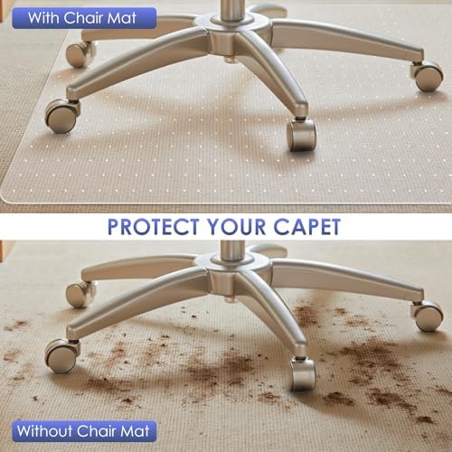 Kuyal Office Chair Mat for Carpet, 2 Pack Heavy Duty Computer Chair Mat - Image 4
