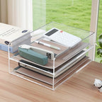 2 Pack Acrylic Paper Tray Organizer for Desk Clear File Organizer,Acrylic Desk Organizers and Accessories Sorter,Perfect for File Paper, Ipad, Letter, A4 Office File, Books, Notes.(Vertical) - Image 4