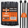 14 inch Black Zip Ties Heavy Duty 1000 Pack Cable Ties 85 LBS by Eletoo