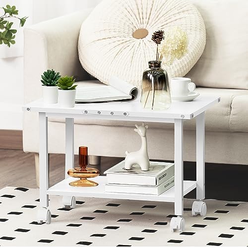 Lerliuo Under Desk Printer Stand, 2-Tier Industrial Rolling Printer Table - Image 2