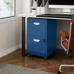 Polup 2 Drawer Rolling File Cabinet with Lock for Home Office - Image 2