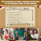 10 Sets Difference Maker Gift Appreciation Gifts Bulk Includes Wooden Sticky Note Holder Sticky Notes Ballpoint Pens Thank You Gifts for Employee Coworkers Teacher (Difference Maker) - Image 6