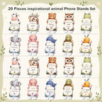 Tellegloww 20 Pcs Employee Appreciation Gifts Cute Animals Phone Holder Set - Image 4