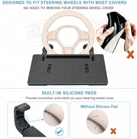 Steering Wheel Tray & Desk, Car Laptop Desk & Seat Gap Organizer - Image 3
