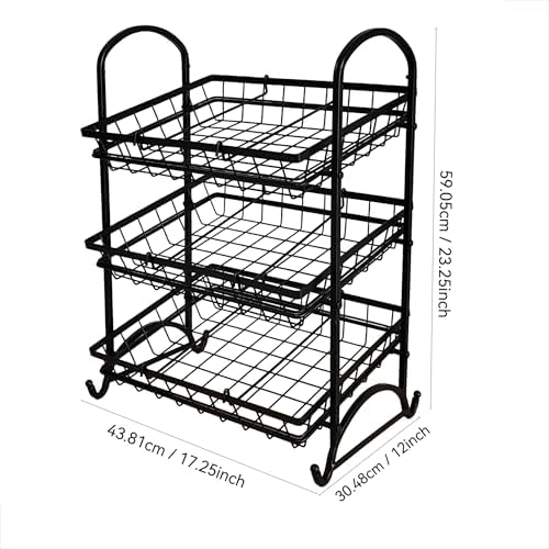 Stackable Candy Display Rack|Stackable Candy Organizer|Multi-Function Snack Rack&Shelf for Chips |Perfect Display Solution for Stores (Black, Large) - Image 3