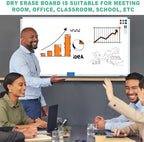 H-Qprobd Dry Erase White Board for Wall 6' x 3' Large Magnetic Whiteboard 72"x36" Aluminum Presentation Whiteboard with Long Pen Tray, 6 Markers, 2 Erasers &12 Magnets - Image 6