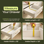 Drawer Organizer for Kitchen Organization – Expandable Bamboo Silverware Drawer Organizer with Removable Knife Block, Bamboo Cutlery, Non-Slip Utensil Organizer with 7-Slot Knife Storage for Flatware - Image 5
