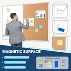 Large White Board Dry Erase Foldable Cork Board Combo 48x36 for Wall - Image 4