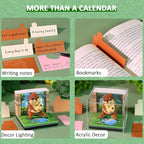 3D Calendar 2027 with Light Tear Away Timepiece Calendar for Desktop Decor - Image 2