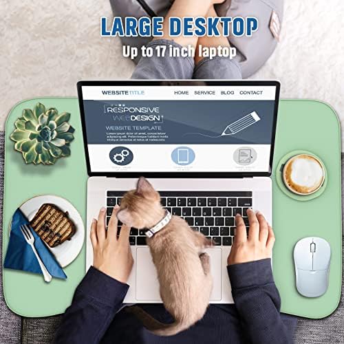 Zapuno Multi-Function Laptop Bed Table with Storage Drawer and Cup Holder, Lap Desk Stand Tray for Eating, Reading and Working - Image 3