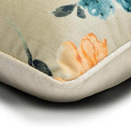 The HomeCentric Decorative Lumbar Pillow Cover Orange Pack of 2, 12"x26" (30x65 cm) Cotton Rose, Sequins, Hand Embrodiery, Printed Pillow Cover for Sofa, Bed, Patio Floral Contemporary - Citrus Rose - Image 2