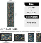 DUKINO 3x10 Washable Runner Rug, Non Slip Animal Rug for Hallway, Navy Blue - Image 2