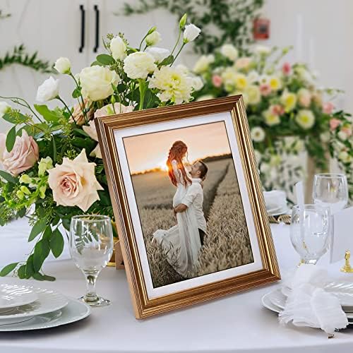 MEBRUDY 8x10 Picture Frames with Mat, Gold Photo Frames Set for Wall or Tabletop Display, 6 Pack - Image 5
