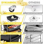 SYKIARIOL Utility Cart with 6 Labeling Drawers and Wooden Tabletop - Image 4