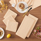 Homaxy Cotton Terry Kitchen Towels and Dishcloths Set of 16, Apricot - Image 2