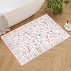 DUKINO 2x3 Entryway Rug, Washable Door Mat Animal Rug for Kitchen, Pink - Image 5