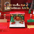 3D Calendar 2027,Creative 3D Memo Pad Time Piece Calendar 2027 Tear Away Paper Sculpture Christmas Arch Multi-Color DIY Art Note - Image 2