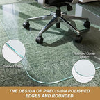 Vicwe Glass Chair Mat for Carpet, 42"x48" Tempered Glass Office Chair Mat - Image 4