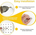 Pegboard Organizer Kit,6 Pack 14.76x10.82 in Metal Panels with 6 Bins,White - Image 6