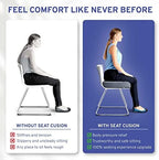 ComfySure Seat Cushion Extra Large - Firm Memory Foam Chair Pad for Recliner, Wheelchair, Office Chair, Stadium, Bleacher, Car, Floor, Patio Furniture, Bariatric Overweight Users 19”x17”x3” - Image 2
