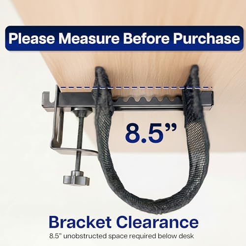 VIVO Black Clamp-on 44 in Mesh Net Cable Management Holder, DESK-AC44MH - Image 4