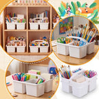 Geelin 24 Pack Classroom Caddy Bulk, 9.3 x 8.5 x 5.1 inch, White - Image 5