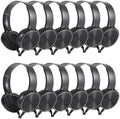 Bulk Headphones 12 Pack for School Classroom Kids, Wholesale Wired Durable Earphones Class Set for Students Children Toddler Teens Boys Girls and Adult (HY450, 12 Black) by Wensdo