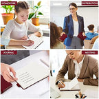 feela 15 Pack Pocket Small Notebooks Bulk, Mini Cute Notepads Hardcover College Ruled Lined Journals with Pen Holder for School Business Memos, with 15 Black Pens, 3.5”x 5.5”, A6, Wine - Image 6