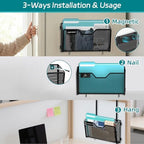 6 Pack Magnetic File Holder with Hooks and Labels, Black - Image 2