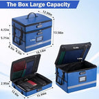 EXLIFBAG Fireproof File Organizer with Lock, 2 Layer - Image 3