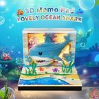 3D Time Piece Calendar 2027 With 52 Weekly Calendars, 3D memo pad tear away calendar 2027, Artsy Pads Suitable for Room and Office Desktop Decoration, Gift Giving (Shark) - Image 2