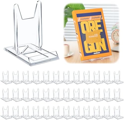 36 Pack Acrylic Book Stand for Display Adjustable, 5.91in H by Memorywuu