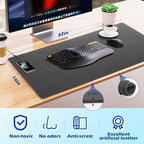 Wireless Charging Desk Mat,Mouse Pad, Black-L, 32 * 16inch - Image 2