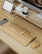 Wireless Keyboard and Mouse Combo, Cute Typewriter, Magnetic Wrist Rest - Image 2